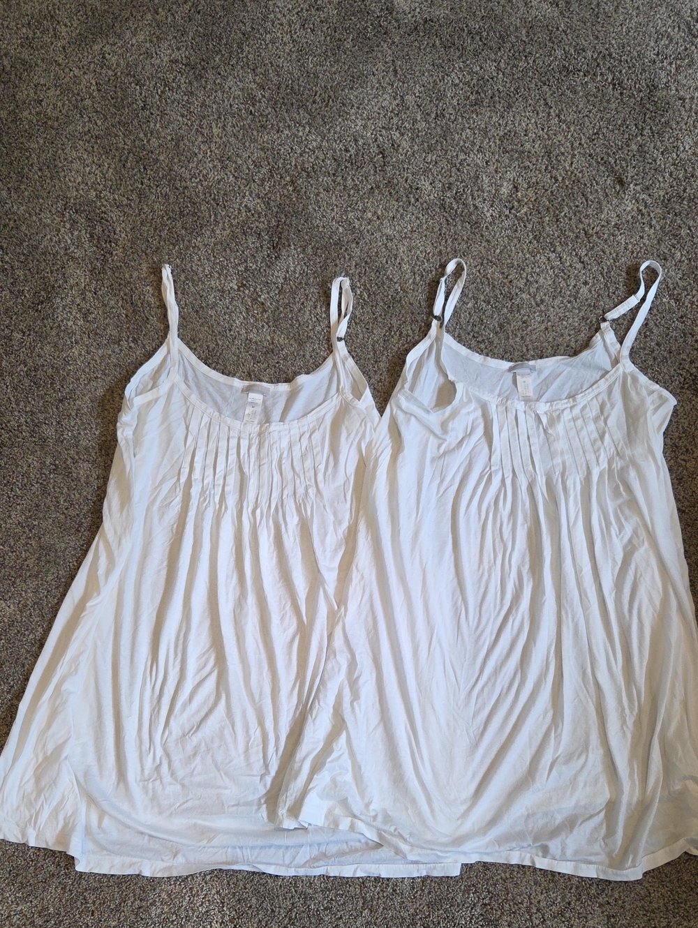 Hanro White Cotton Nightgowns - Twin Set